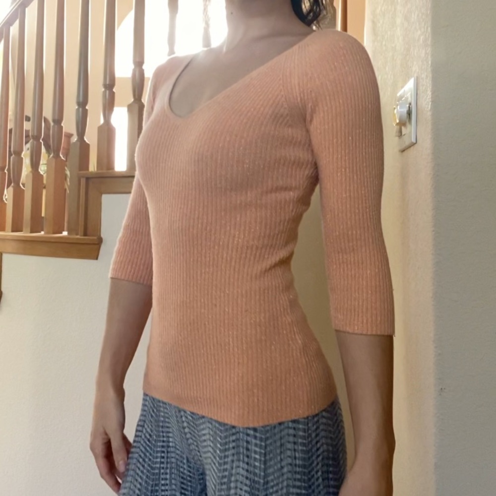 Small BEBE Sweater Lightly Worn Peach Color